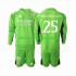 Camisola Real Madrid Kepa Arrizabalaga 25 Guarda-redes Criança Equipamento Primeiro 2023-2024 Manga Comprida